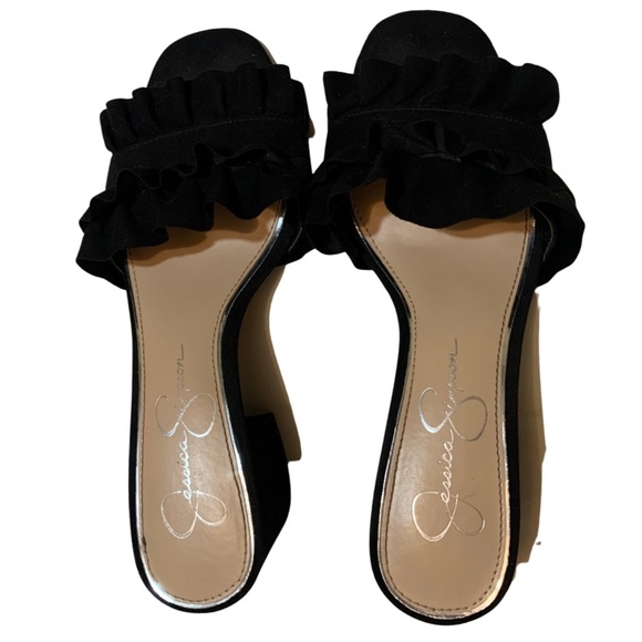 Jessica Simpson Shoes - Jessica Simpson Black Sandals, Suede, Block Heel.